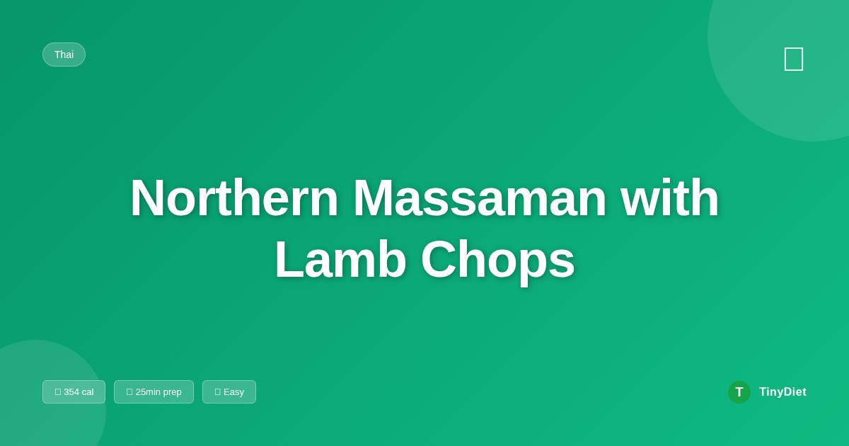 Northern Massaman with Lamb Chops