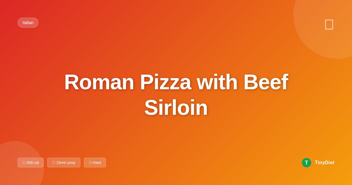 Roman Pizza with Beef Sirloin